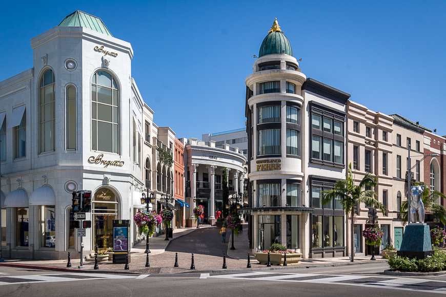 Center of Rodeo Drive & Via Rodeo in Beverly Hills